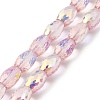 Transparent Electroplate Glass Beads Strands EGLA-I017-01-AB02-1