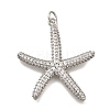 Brass Micro Pave Cubic Zirconia Pendants KK-Z125-08P-1
