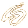 304 Stainless Steel Double Layer Paperclip Chain & Rope Chain Necklaces for Women LS-NJEW-G140-01A-G-1