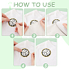 10 Styles Acrylic Fiber Glitter Powder Embroidery Sew on Appliques PATC-GA0001-41-3