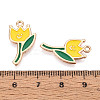 Alloy and Enamel Pendants ENAM-T021-34A-G-3