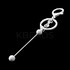 Spray Painted Alloy Bar Beadable Keychain for Jewelry Making DIY Crafts LS-KEYC-A011-02G-4