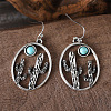 Alloy & Synthetic Turquoise Dangle Earrings FS-WG3DEAB-02-1
