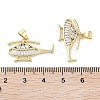 Rack Plating Helicopter
 Brass Micro Pave Cubic Zirconia Pendants KK-E102-16G-3