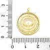 Rack Plating Brass Micro Pave Cubic Zirconia Pendants KK-D359-20G-3