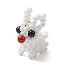 3D Glass Seed Beaded Rabbit Charms PALLOY-MZ00577-3