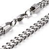 Non-Tarnish 304 Stainless Steel Wheat Chain Necklaces NJEW-L160-005B-P-1