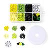 3 Colors 1155Pcs DIY Ghana Jamaican Theme Stretch Bracelets Making Kits DIY-LS0001-22C-1