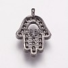 Brass Cubic Zirconia Charms KK-P134-29-3