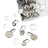 25Pcs 5 Styles 304 Stainless Steel Leverback Earring Settings STAS-FS0002-10-2