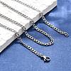 Tarnish Resistant Men's 304 Stainless Steel Curb Chain Necklaces STAS-O037-65P-4
