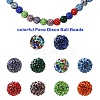 30Pcs Pave Disco Ball Beads RB-YW0001-14J-5