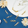 8Pcs 4 Styles Brass Pave Clear Cubic Zirconia Watch Band Clasps KK-OC0001-46G-5