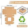 Square Foldable Creative Kraft Paper Box CON-WH0089-20B-2