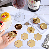 Acrylic Mirror Wine Glass Charms AJEW-SC0002-53C-01-3