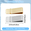 12Pcs 2 Colors Stainless Steel Money Clips AJEW-CP0008-89-2
