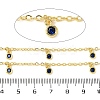 Brass Cubic Zirconia Cable Chains CHC-H112-02G-06-3