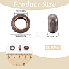100Pcs Tibetan Style Rondelle European Beads FIND-SP0002-27-2