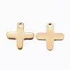 Ion Plating(IP) 304 Stainless Steel Tiny Cross Charms STAS-H392-02G-2
