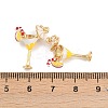 Brass Enamel Pendants X-KK-B157-20G-01-3