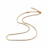 Ion Plating(IP) 304 Stainless Steel Round Snake Chain Necklace for Men Women NJEW-K245-012A-1