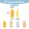 15Pcs Oval Imitation Food Opaque Resin Pendants RESI-YW0005-07-2