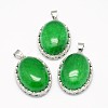 Natural Dyed & Heated Malaysia Jade Pendants X-G-D851-19-1