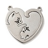 Non-Tarnish 304 Stainless Steel Split Pendants STAS-H184-01P-1
