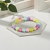 Candy Color Acrylic Beads Stretch Bracelet for Kid BJEW-JB07238-4