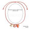 Summer Beach Porcelain Fish & Natural Cowrie Shell Pendant Cotton Cord Adjustable Necklaces FS-WG63638-01-2