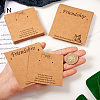 100Pcs 2 Styles Friendship Theme Kraft Paper Jewelry Display Cards CDIS-TA0001-24-4