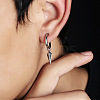 304 Stainless Steel Hoop Dangle Earrings for Men WGD23A3-01-4