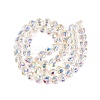Electroplate Transparent Glass Beads Strands EGLA-N056-01A-12-2