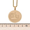 201 Stainless Steel Flat Round Buddhist Meditation Yoga Pendant Necklaces LS-NJEW-K283-33G-3