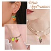 6Pcs Glass Pendants PALLOY-CJ00139-7