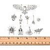 40Pcs 10 Styles Halloween Tibetan Style Alloy Pendants TIBE-FS0003-30-5