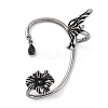 316 Surgical Stainless Steel Black Cubic Zirconia Cuff Earrings EJEW-E300-27AS-01-2
