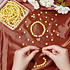 Baking Paint Glass Round Bead Strands DGLA-AR0001-02-3