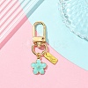 Alloy Enamel Flower Pendant Decorations HJEW-YW00002-5