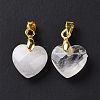Natural Quartz Crystal Pendants G-C023-07L-3