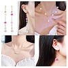 100Pcs Transparent Spray Painted Crackle Glass Beads GLAA-YW0005-15A-6