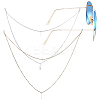 2Pcs 2 Colors Alloy Chains Neck Strap for Eyeglasses AJEW-GF0011-78-1
