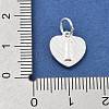 925 Sterling Silver Heart with Capital Letter Charms STER-S009-13I-S-3