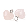 Natural Rose Quartz Pendants G-B188-04P-04-2