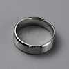 Matte Style 304 Stainless Steel Wide Band Finger Rings for Women Men RJEW-WH0009-14B-P-2
