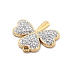 304 Stainless Steel Polymer Clay Rhinestone Pendants RESI-R155-012G-07-2