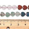 5 Styles Cherry Quartz Glasss & Natural Green Aventurine & Apatite & Rose Quartz & Red Jasper Beads Strands G-F811-A02-01-5