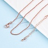 Brass Box Chains Necklaces for Women NJEW-D302-08RG-1