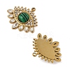 Synthetic Malachite Eye Pendants STAS-P380-24G-02-2
