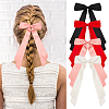 Big Bowknot Polyester Alligator Hair Clips AJEW-CP0008-42A-1